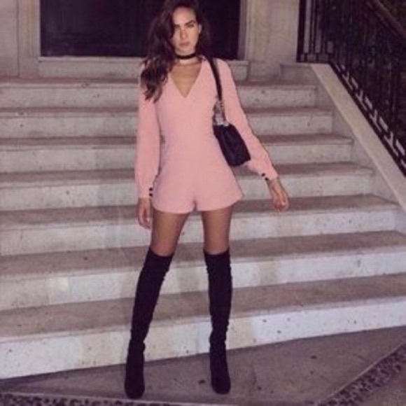 Alexis | Kourtney Romper in Ash Pink Large - Picture 6 of 6